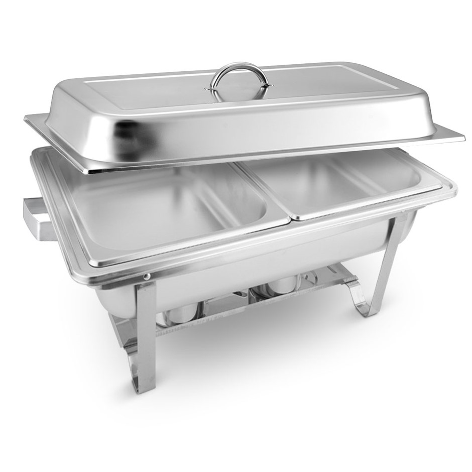 Buy SOGA 2x4.5L Stainless Steel Chafing Food Warmer Catering Dish Dual Trays Grays Australia
