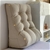 SOGA 60cm White Triangular Wedge Lumbar Pillow Headboard Home Decor