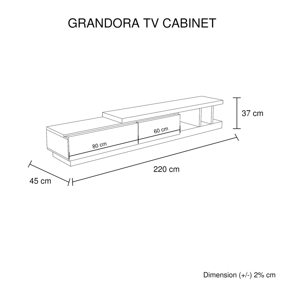 Buy TV Storage Drawers High Glossy Entertainment Unit in Black & White Grays Australia