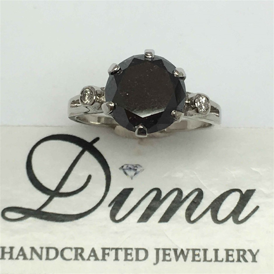 2.40ct ROSE CUT DIAMOND ONYX ANTIQUE VICTORIAN LOOK 925 SILVER COCKTAIL RING 