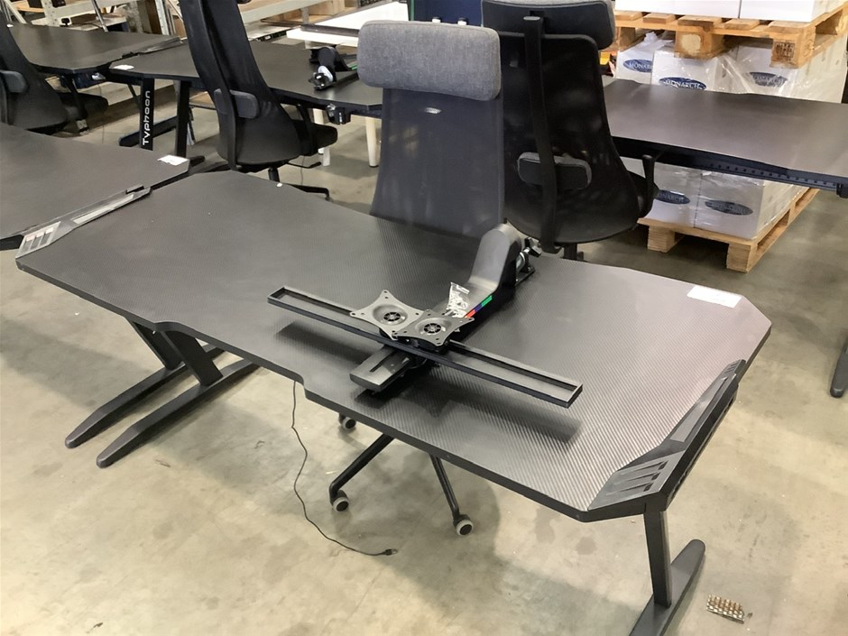 Typhoon LED Light up Gaming Desk Auction (00209030266) Grays Australia