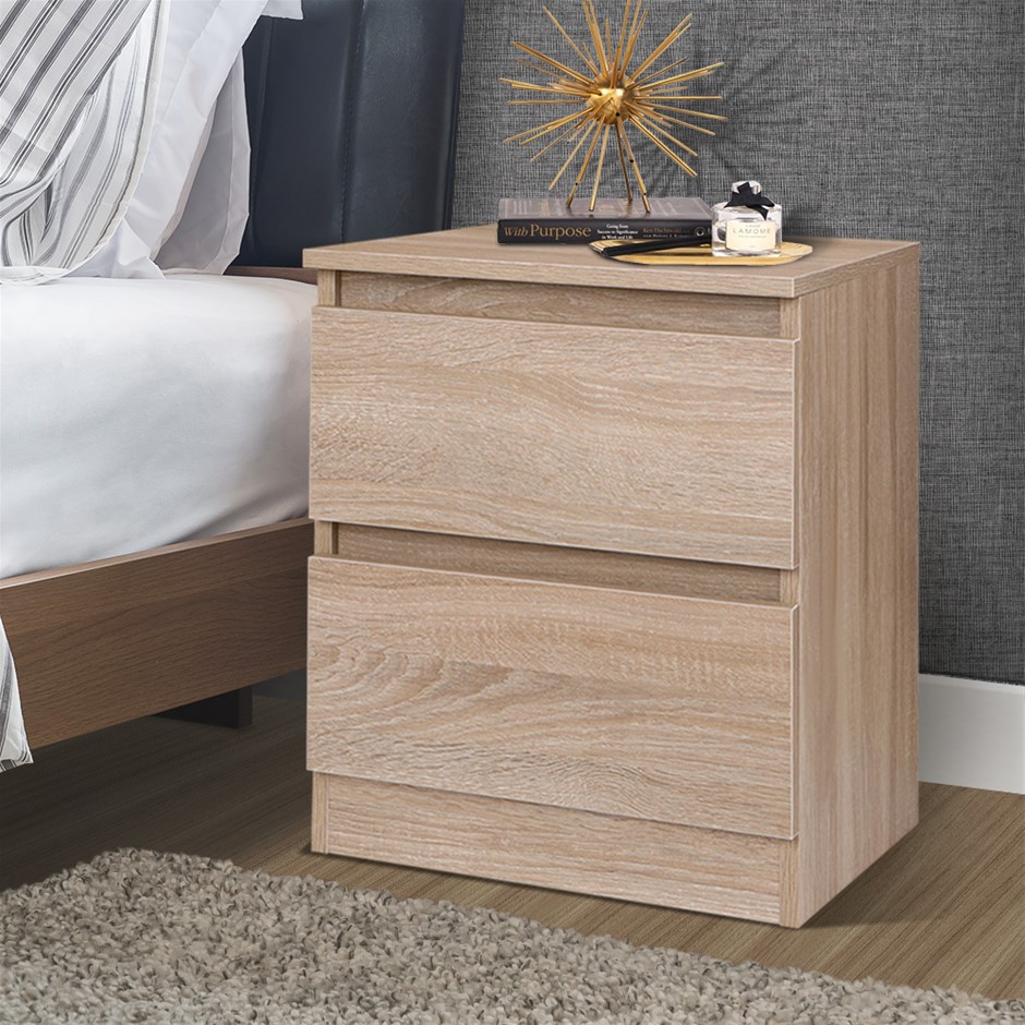Bedside Table Nightstand Storage Cabinet