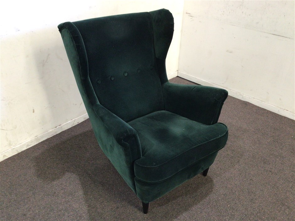 Heritage Green Wingback Chair Auction (00127123165) Grays Australia