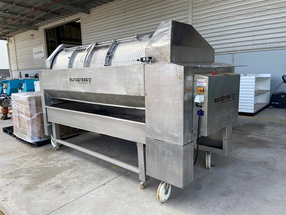 Stainless Steel Mobile Europress EHP 3000 Wine Press Auction (0001