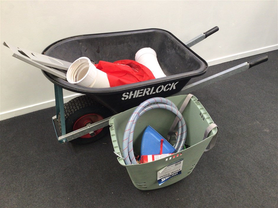 Sherlock Wheelbarrow With Assorted Goods Auction (00367038891) Grays Australia