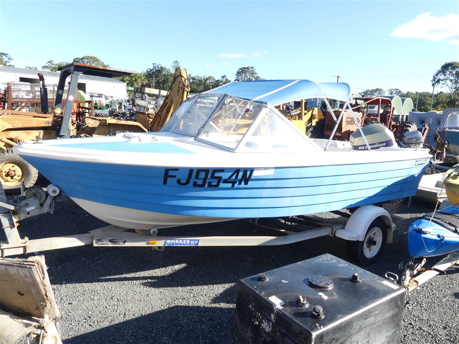 Silverline Mono Fibreglass Runabout Boat Auction (00665050548) Grays