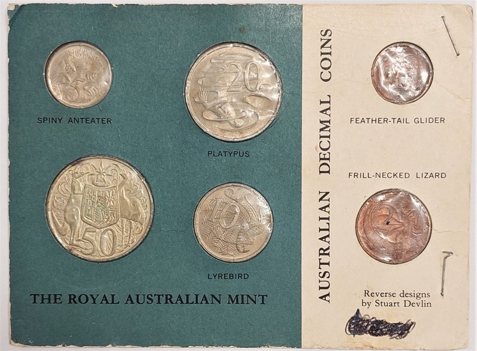 Royal Australian Mint Canberra 6-Coins included Round 50c Silver coin ...