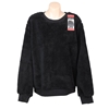 LUKKA LUX Women's Sherpa Sweatshirt, Size L, Polyester, Black.  Buyers Note