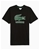 LACOSTE Men's Graphic Tee (Cracked Design), Size S, Cotton, Grey. Buyers N