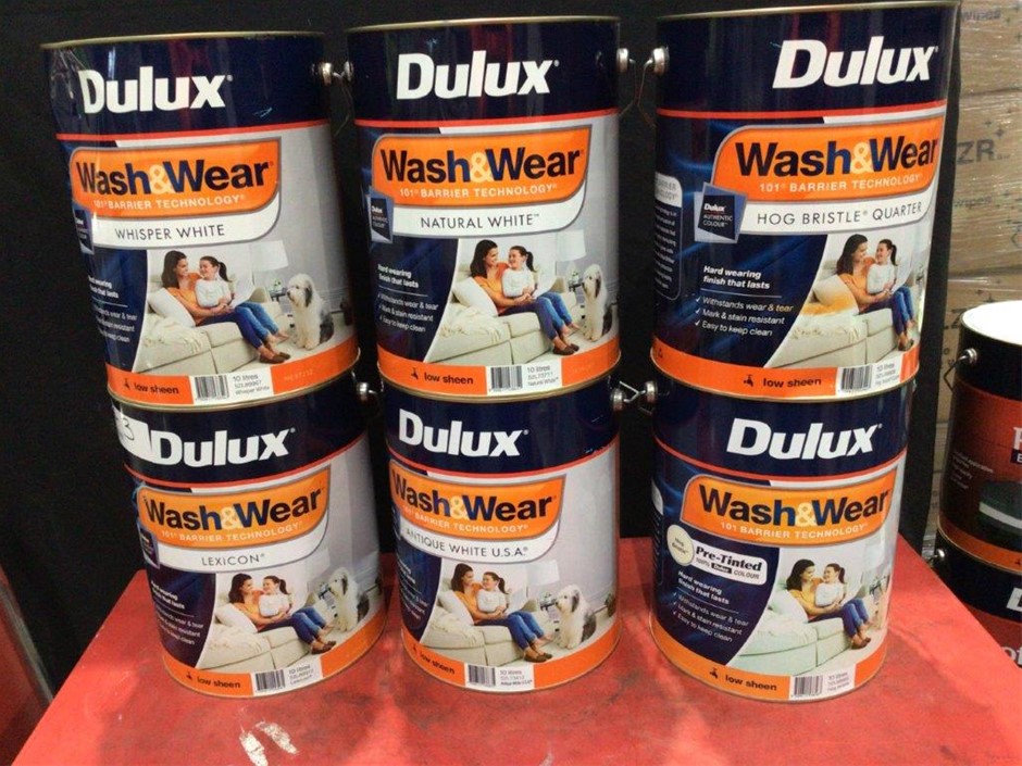 Qty 6 x Dulux 10 Litre Assorted Tins of Paint Auction (00033022076) Grays Australia