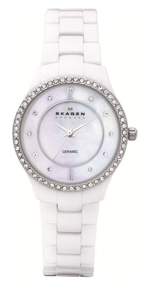 Skagen ceramic ladies watch sale