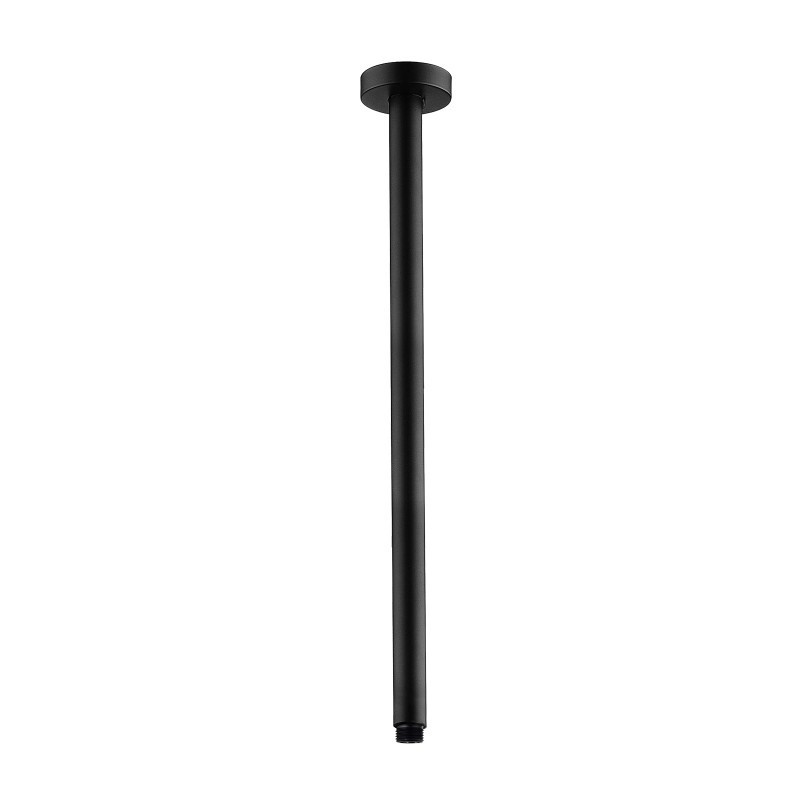 Round Black Ceiling Shower Arm 600mm