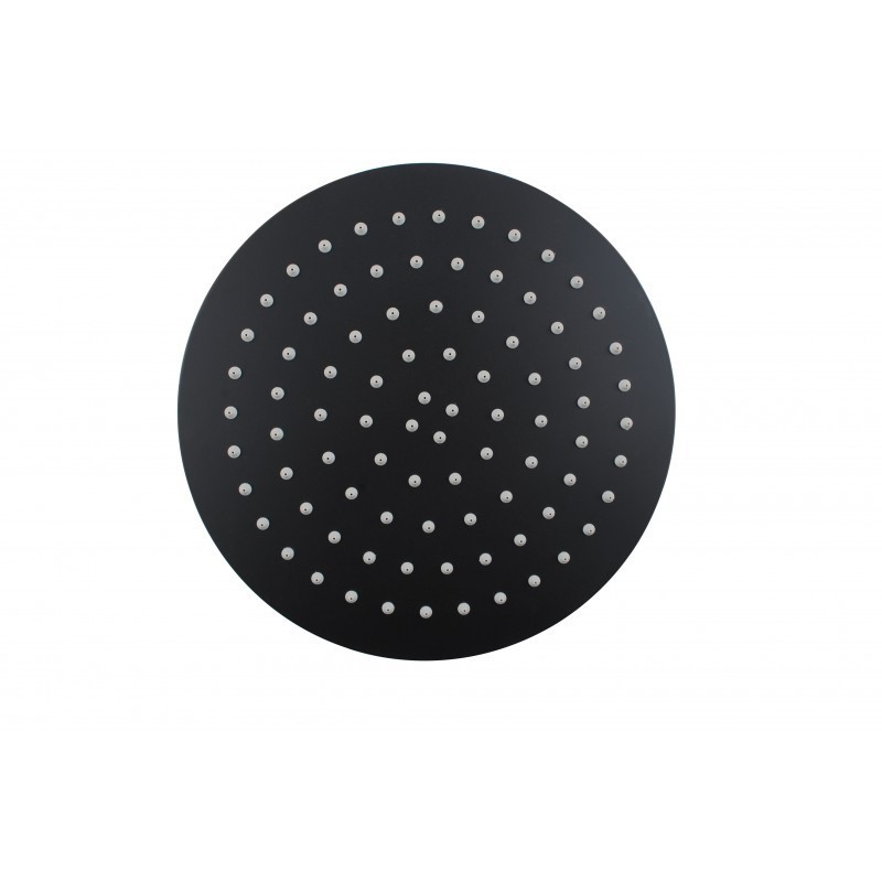 Super-slim Round Black Rainfall Shower H