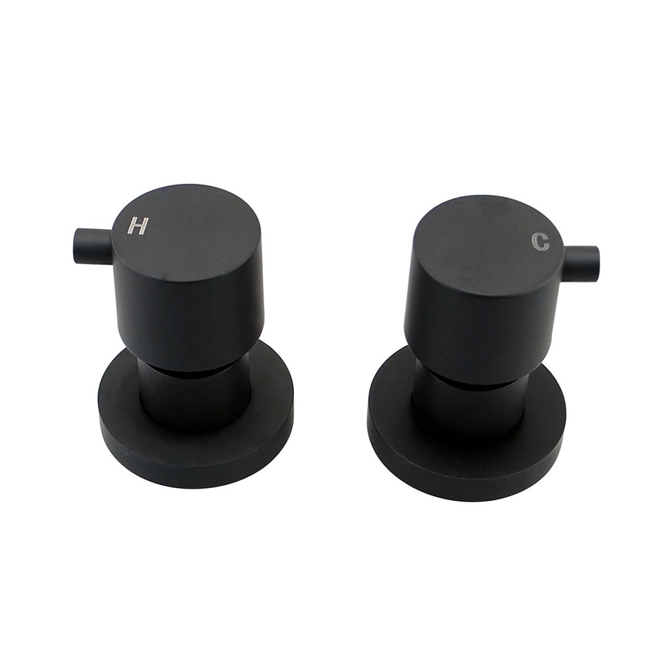 LUCID PIN Series Black Shower Wall Taps