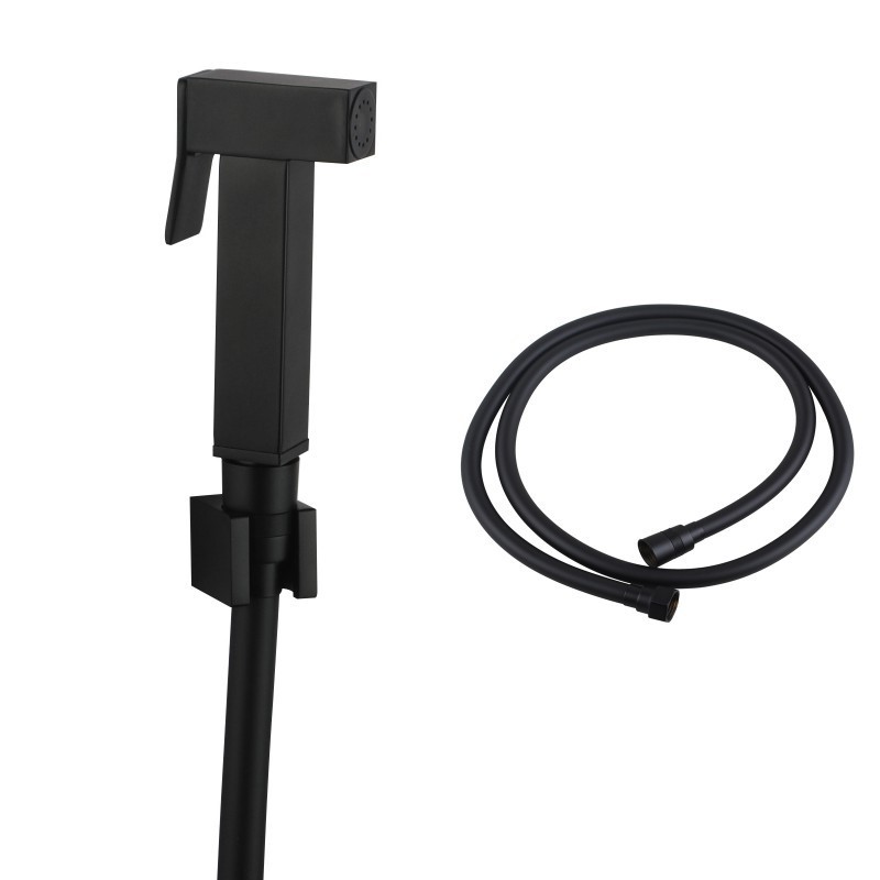Square Brass Black Toilet Bidet Spray Ki