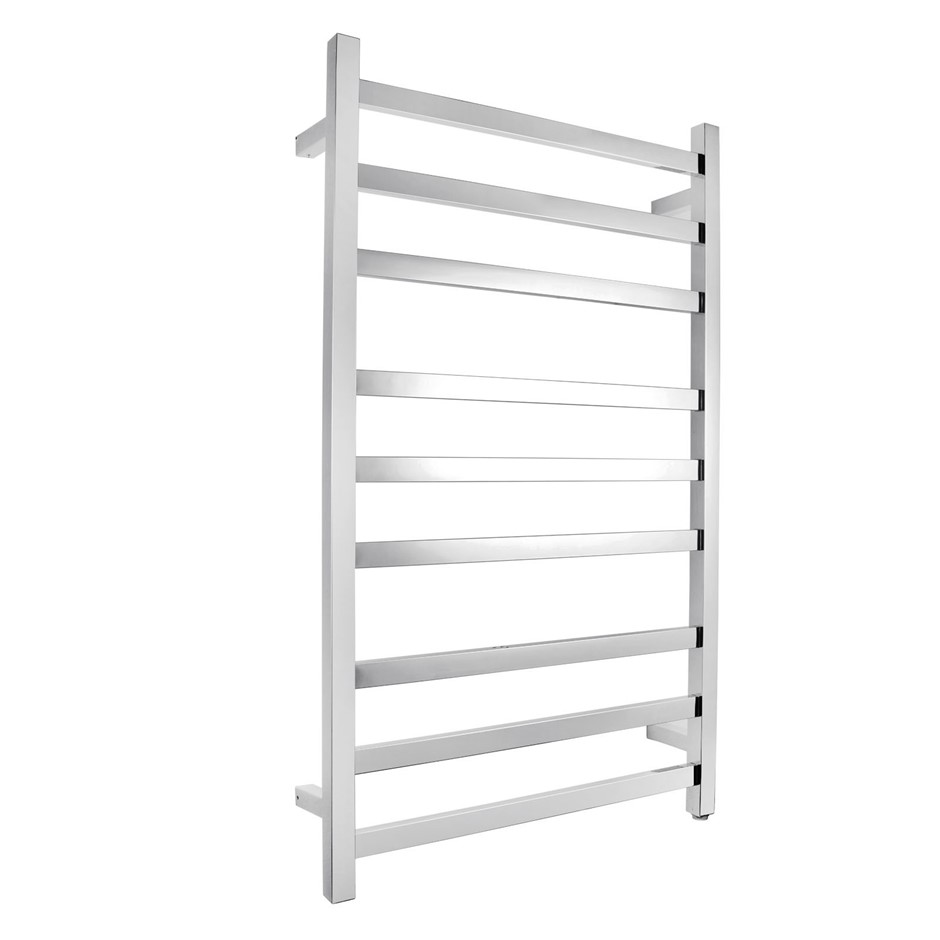 Square Chrome Electric Heated Towel Rack
