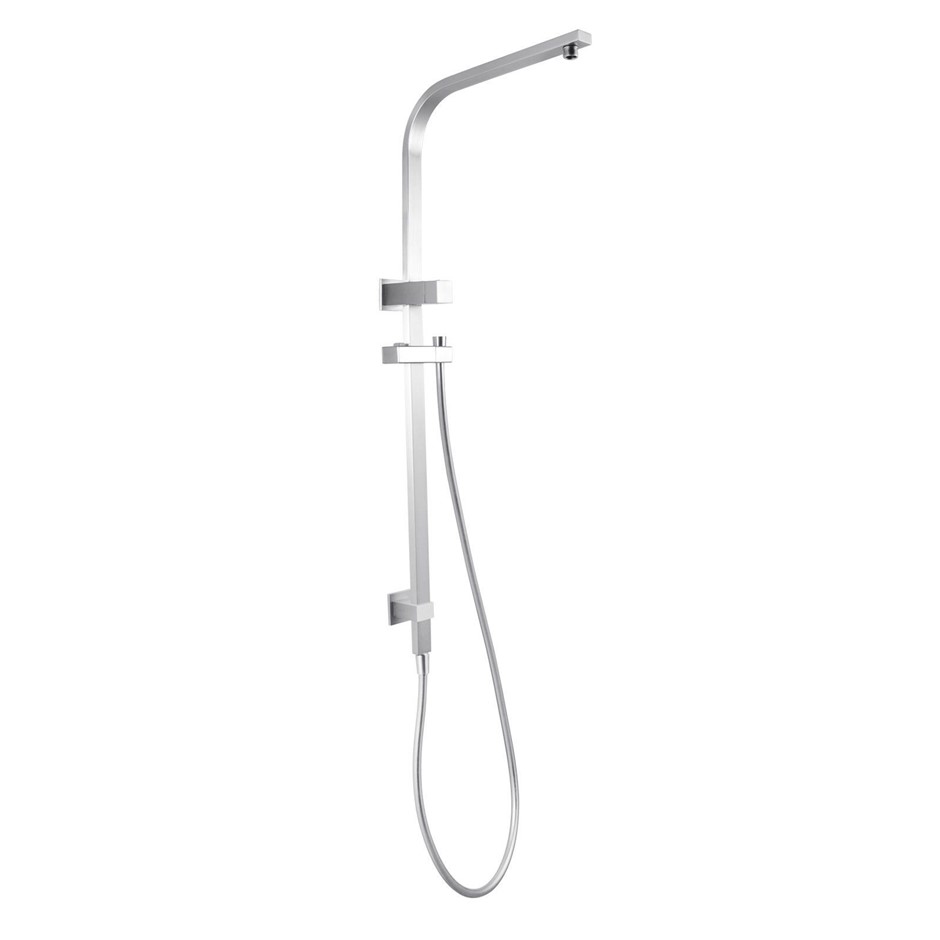 Square Brushed Nickel Shower Station w/o