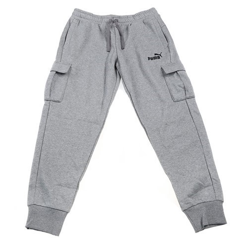 PUMA Men's Brushed Cargo Jogger, Size 2XL, Cotton/ Elastane, Medium Grey He