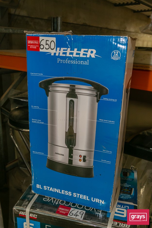 Heller, Professional, Stainless Steel Urn 8 Litre Auction (0650