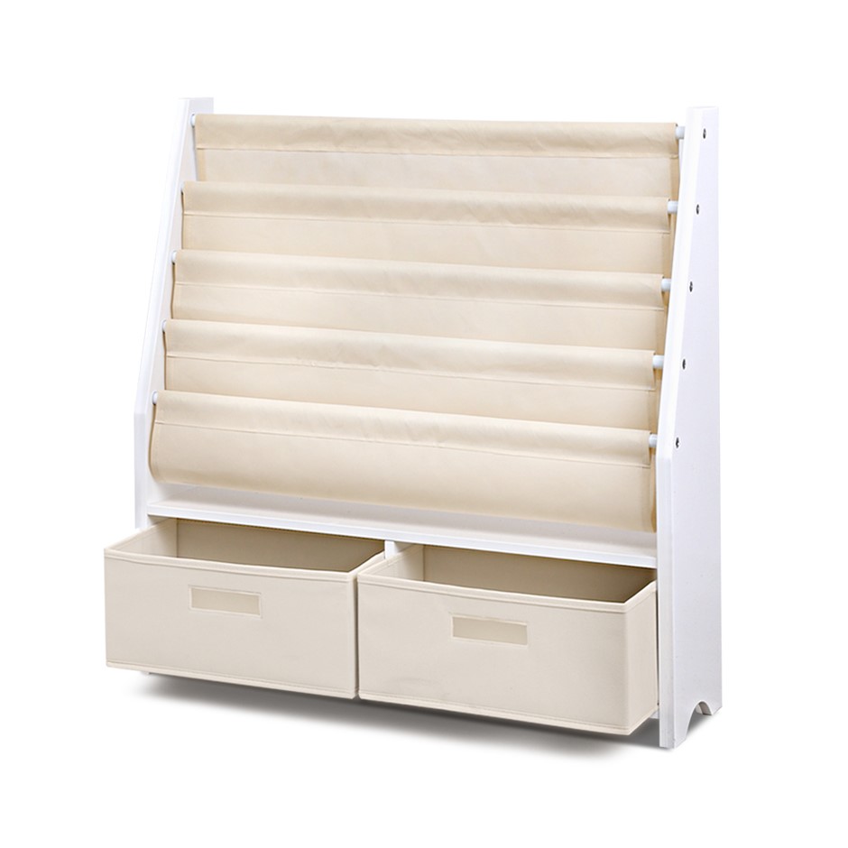 Keezi 4 tier Kids Bookshelf Wooden Bookc