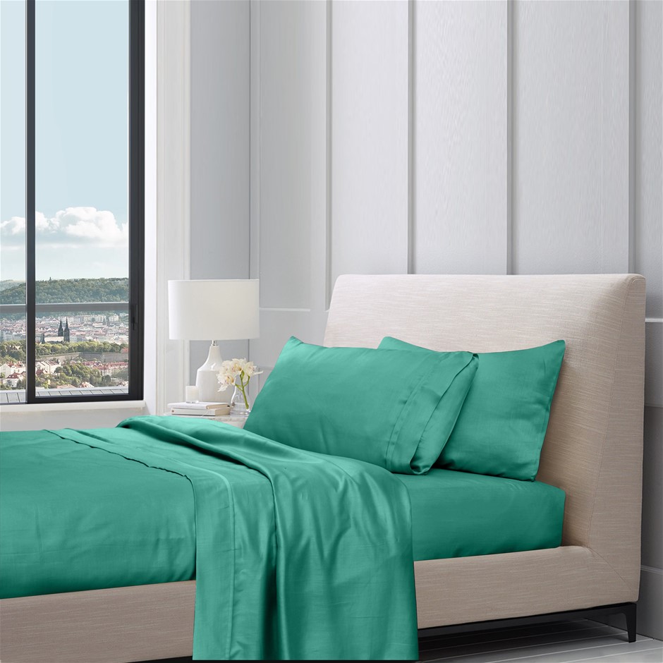 Buy 1200tc Pure Egyptian Cotton Sheet Set Sea Green King Single Grays Australia 6818