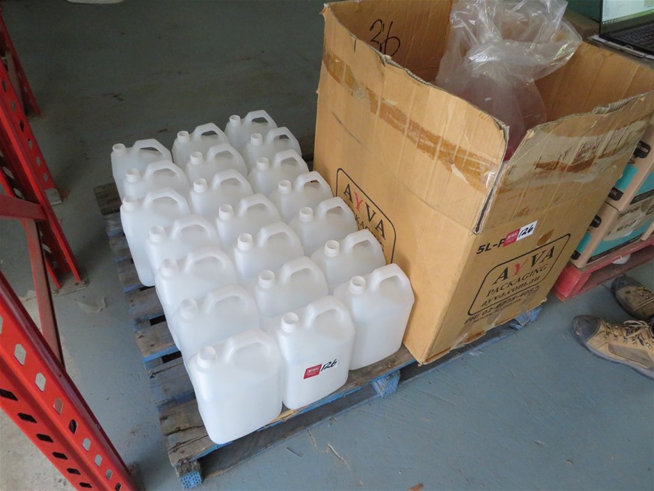 Qty Approx 35 x 5 litre Liquid Containers Auction (0126-5049725 ...
