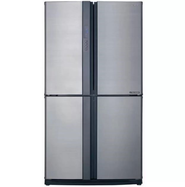 SHARP 624L French Door Fridge, High Gloss Steel, 89 (W) x 17 (H) x 77