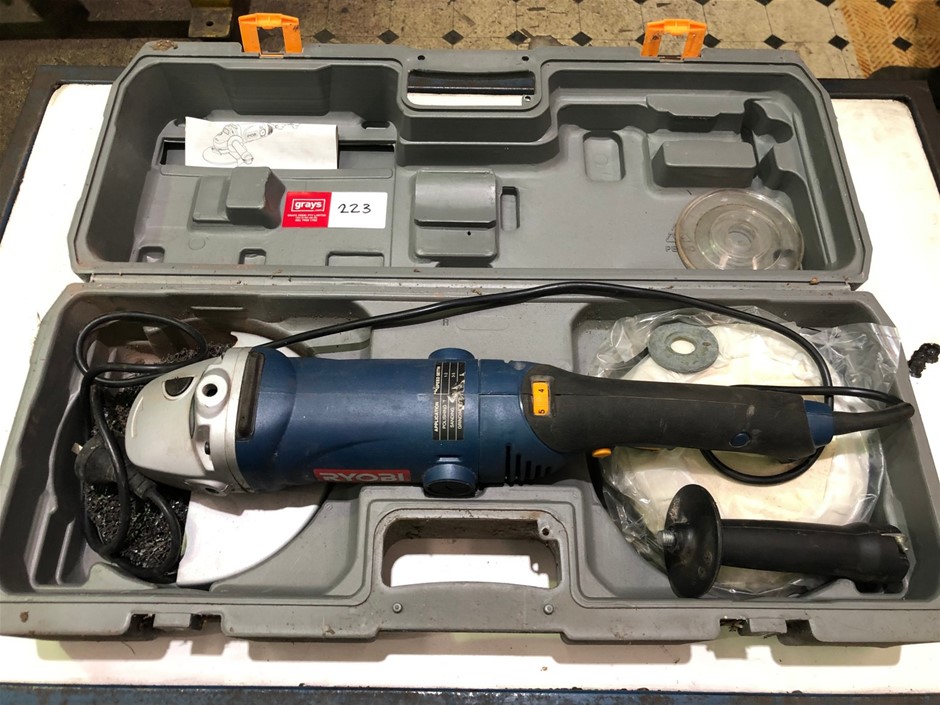 Ryobi Angle Grinder, Sander, Polisher 180mm Model EAG1518GSP Auction