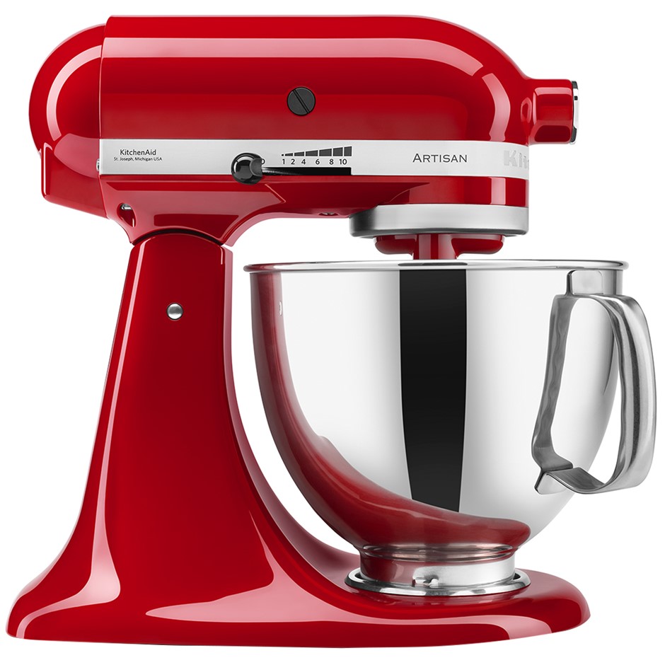 KITCHENAID 4 8L Artisan Stand Mixer C w Stainless Steel Bowl Flat Beater W Auction 