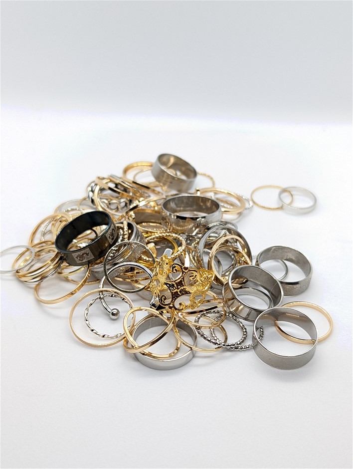 Bulk 100x assorted ring jewellery Auction (00012545826) Grays Australia