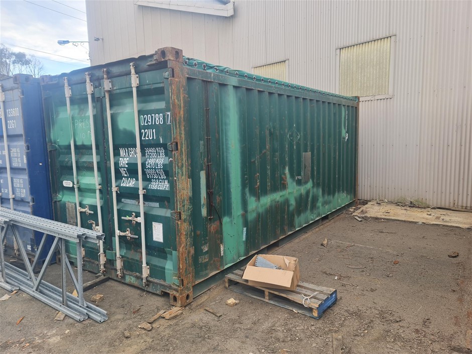 20ft Vinyl Top Shipping Container Auction (00065049981) Grays Australia