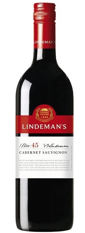 Lindeman's Bin 45 Cabernet Sauvignon (6x 750mL).