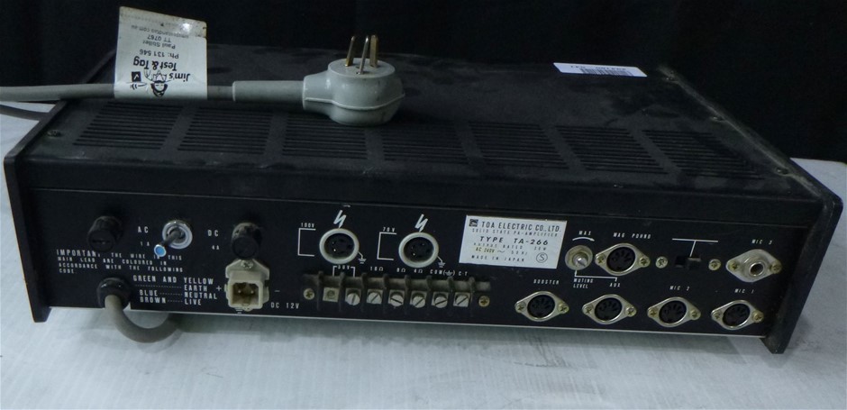 TOA ELECTRIC ソリッドステート PAアンプ TA-266【動作品】 TOA TA-266 Solid State Pa Amplifier Auction (0018-2186570