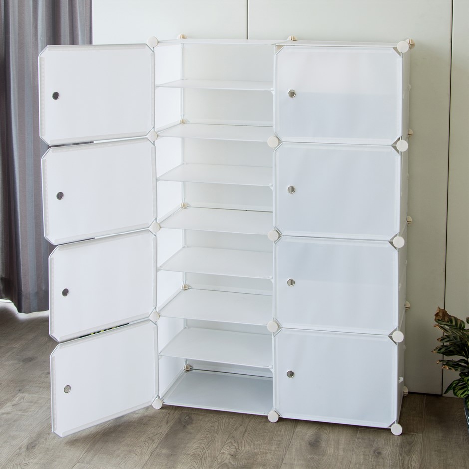 White Cube DIY Shoe Cabinet Rack Storage