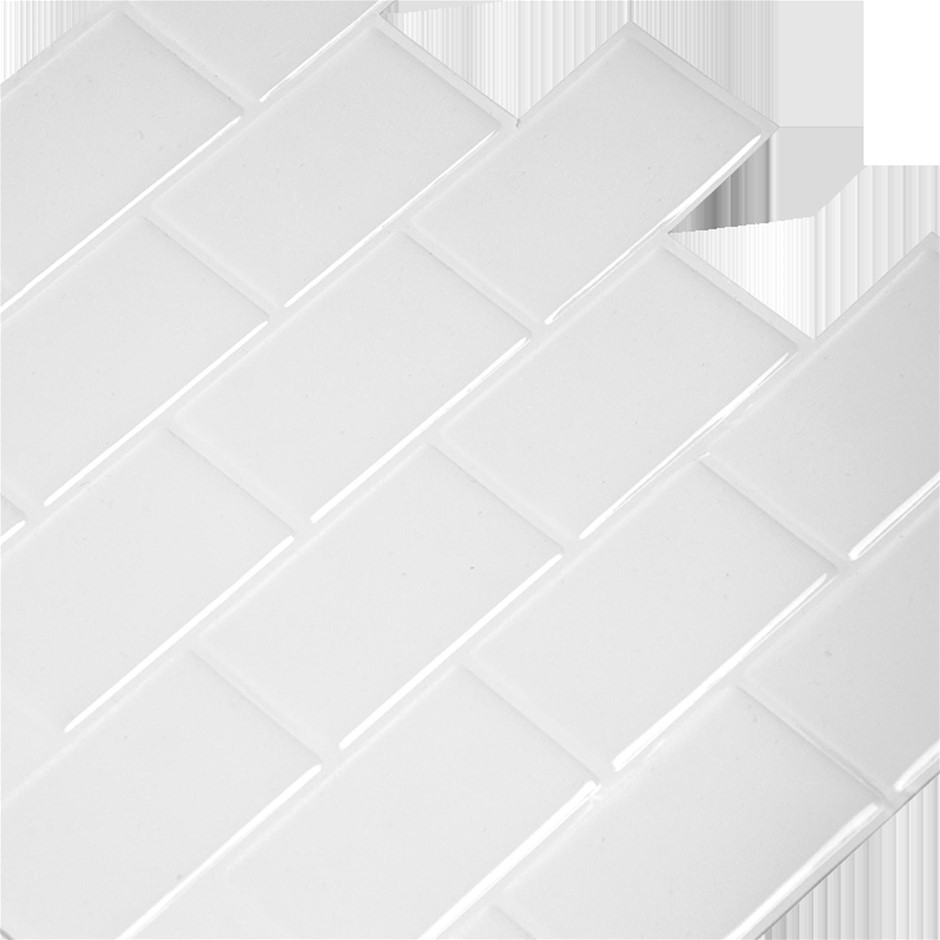 Buy Tiles 3D Peel and Stick Wall Tile Subway White (30 x 30cm x 10 sheets) Grays Australia