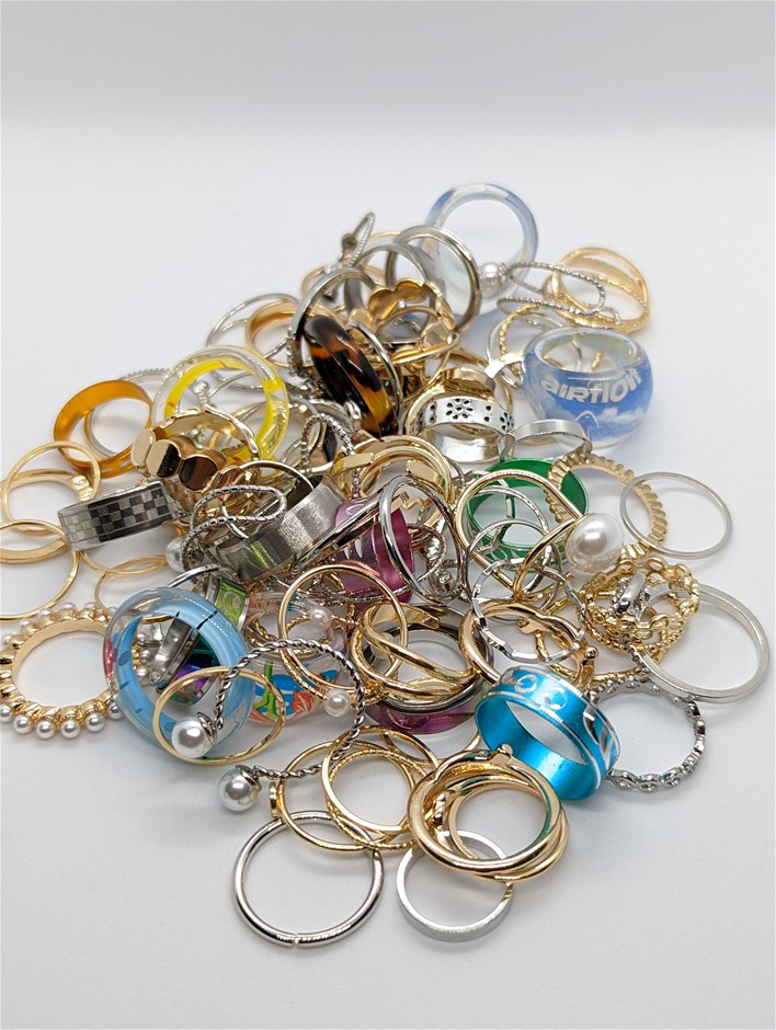 Bulk 100x assorted ring jewellery Auction (00012547071) Grays Australia