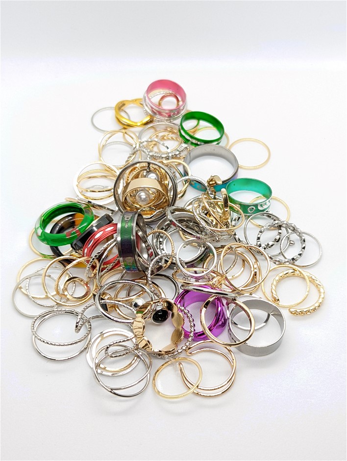 Bulk 100x assorted ring jewellery Auction (00012546296) Grays Australia