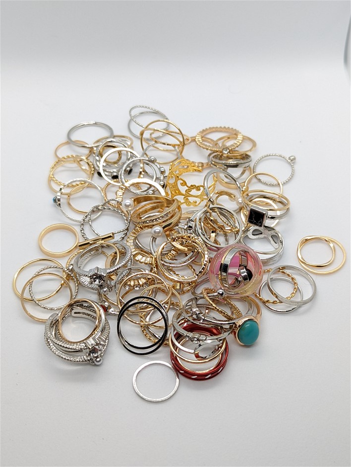 Bulk 100x assorted ring jewellery Auction (00012547016) Grays Australia