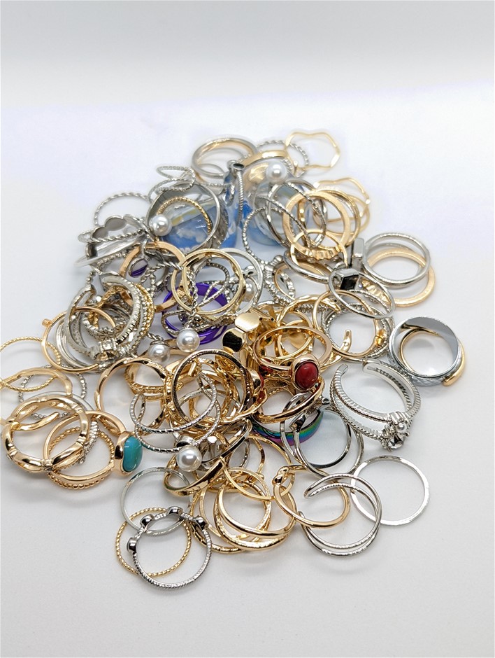 Bulk 100x assorted ring jewellery Auction (00012547018) Grays Australia