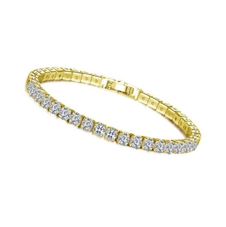 Simulated Diamond Tennis Bracelet Yellow (Minor Marks & Scratches