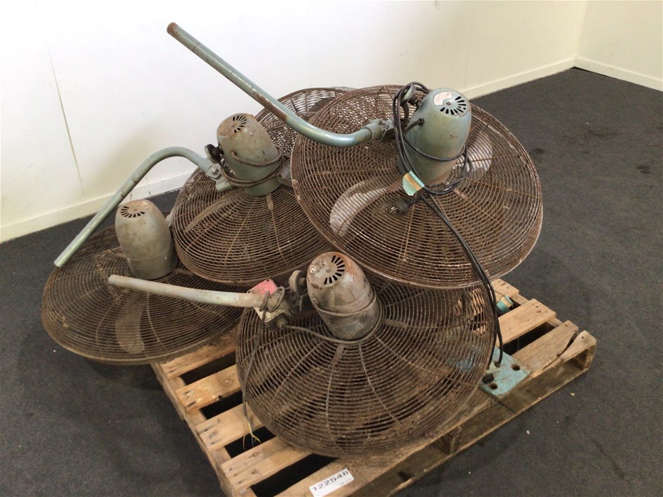 6 x Ebony 650mm Wall Mounted Industrial Fans Auction (00147041227