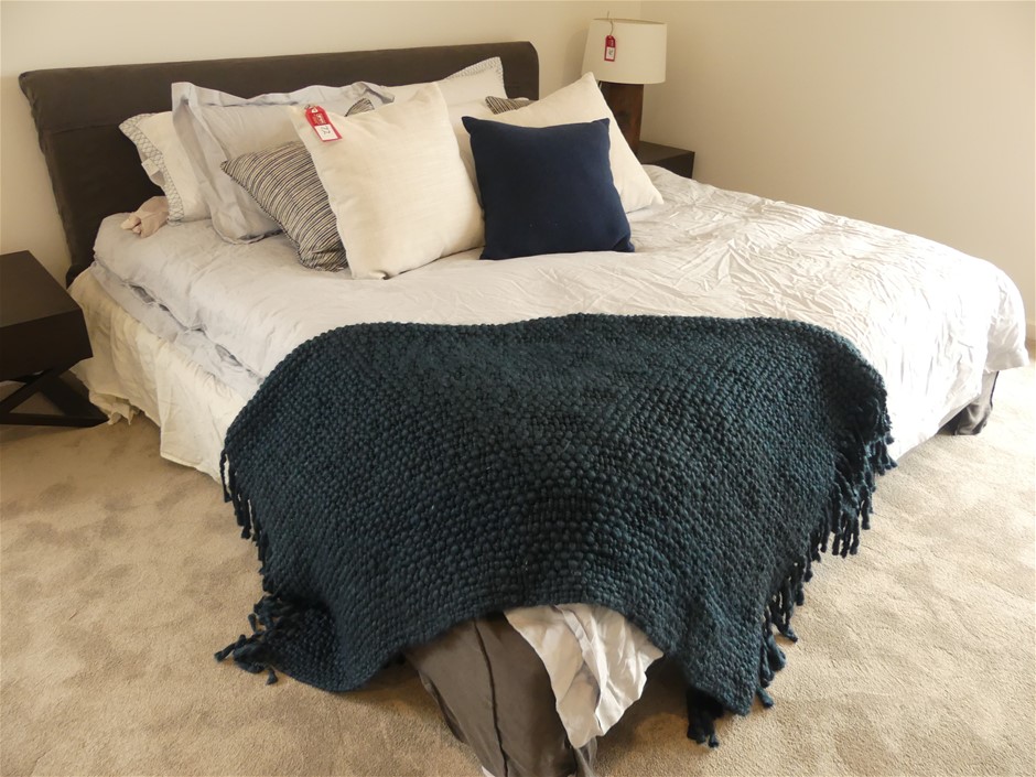 King Size Bed Base, Mattress, Bedhead + More Auction (00722186569