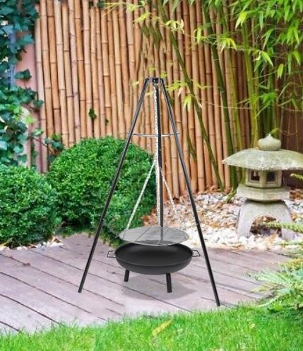 Tripod Garden Fire Pit BBQ Barbecue Cast