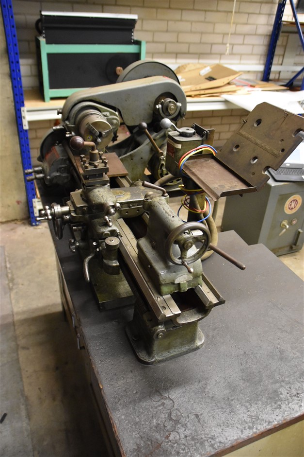 Hercus AR Lathe on Work Bench Auction (00255050407) Grays Australia