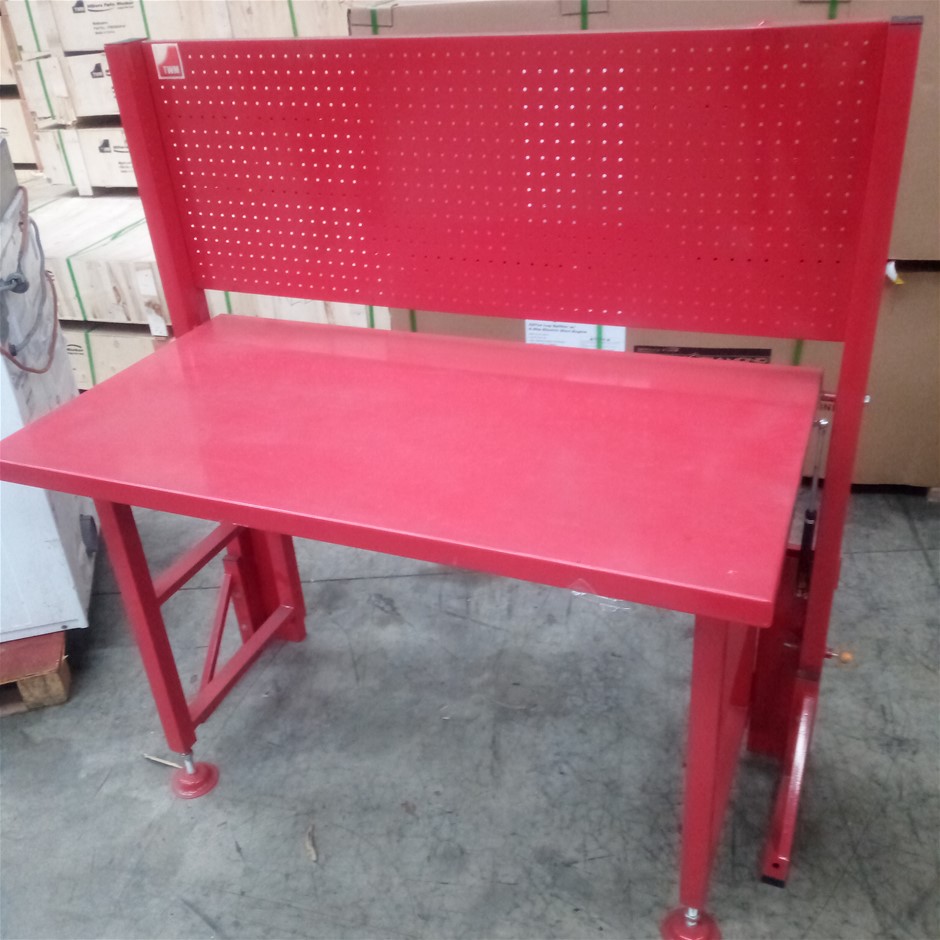 Steel Folding Work Bench Red Auction (02613023461) Grays Australia