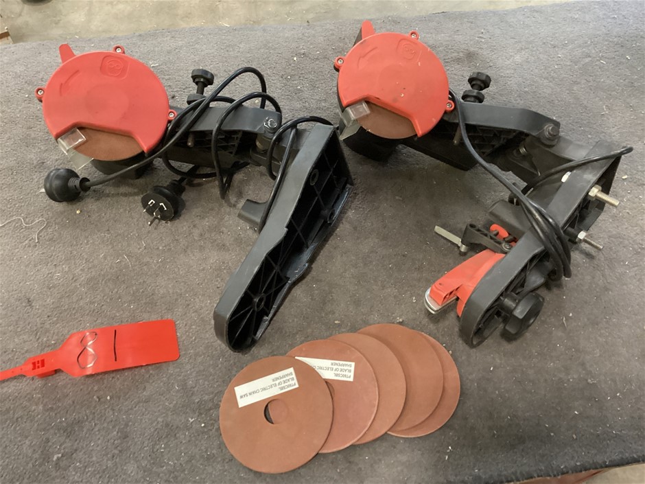 Pair of Millers Falls Electric Chain Saw Sharpeners Auction (0081