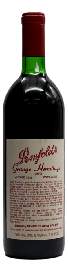 Penfolds Grange Hermitage Bin 95 1986 (1