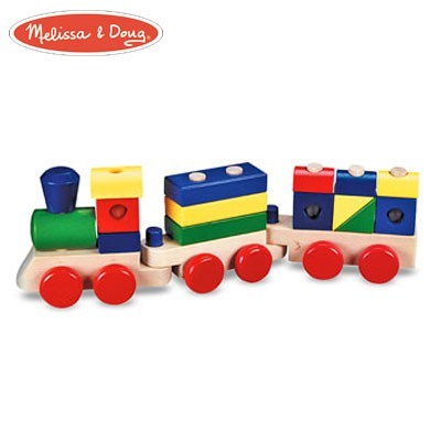 Buy Melissa Doug Stacking Train 18 Piece Brightly Coloured Shapes Grays Australia