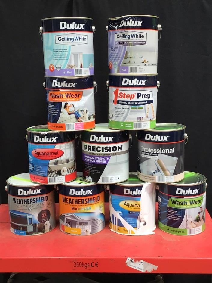 39 x Assorted 4 Litre Tins of Dulux Paint Auction (00633023740