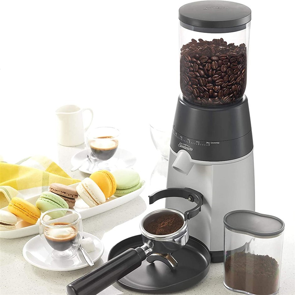 SUNBEAM Grindfresh Conical Burr Coffee Grinder, Model EM0440. NB